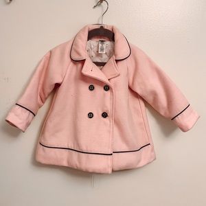Toddler pink pea coat